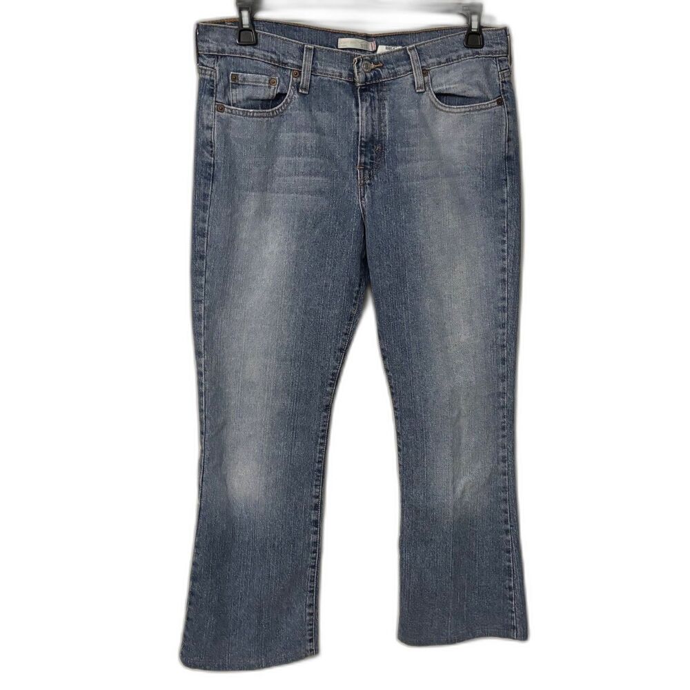 Vintage Levi's 515 Bootcut Jeans Women's 12M Light Wash Stretch Denim Y2K